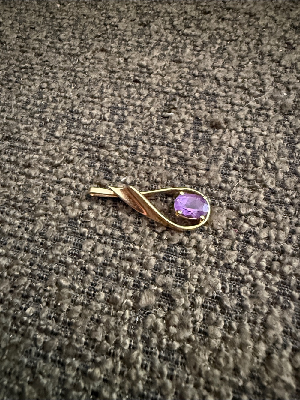 Vintage yellow gold tear drop pendant - Picture 2 of 5
